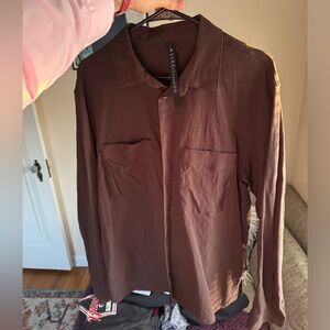 Plum Lululemon Relaxed fit button up shirt